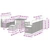 vidaXL Conjunto de Sof&aacute; de Jardim com almofada 8 pcs Cinzeto vime PE