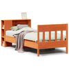 vidaXL Cama c/ estante sem colch&atilde;o 100x200cm pinho maci&ccedil;o castanho-mel