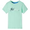 vidaXL T-shirt manga curta para crian&ccedil;a verde-claro 92
