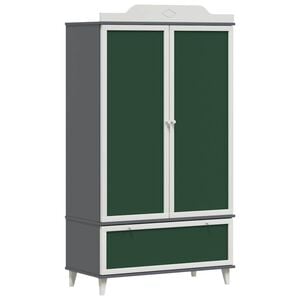 vidaXL Guarda-roupa de Lousa ROROS Cinza e Branco 90 x 45 x 165 cm