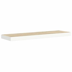 vidaXL Prateleira parede suspensa 90x23,5x3,8cm MDF carvalho e branco