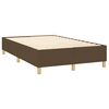 vidaXL Cama boxspring com colch&atilde;o 120x190 cm tecido castanho-escuro