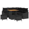 vidaXL Conjunto de Sof&aacute; de Jardim 8 unid. Preto vime PE
