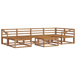 vidaXL Conjunto de Sof&aacute;s para Exterior 7 pcs Natural