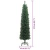 vidaXL Árvore de Natal Artificial Verde 210 cm PVC e Aço e Plástico