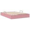 vidaXL Cama com Armazenamento com colch&atilde;o Rosa 140 x 200 cm Veludo