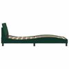 vidaXL Estrutura de cama Dover 80x200 cm veludo verde-escuro
