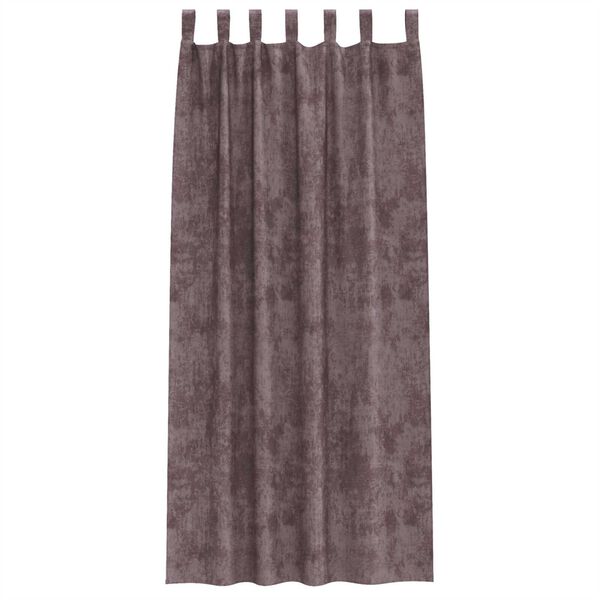 vidaXL Cortinas de Veludo 2 pcs Castanho 225 x 140 cm Veludo