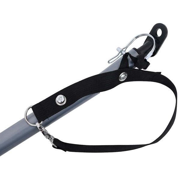 vidaXL Reboque de carga para bicicleta 65 kg cinzento e laranja