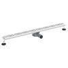 vidaXL Ralo de Chuveiro com Design Linear e Sif&atilde;o 360&deg; Prateado 100 cm