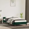 vidaXL Estrutura de cama sem colch&atilde;o 100x200 cm veludo verde-escuro