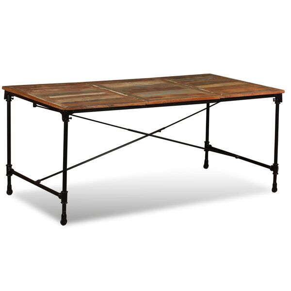 vidaXL Mesa de jantar madeira reciclada maciça 180 cm