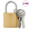 vidaXL U Lock com Chaves 100 pcs Lat&atilde;o Ferro
