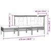 vidaXL 3 pcs conjunto lounge de jardim c/ almofad&otilde;es vime PE cinzento