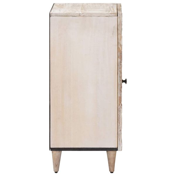 vidaXL Buffet Branco 40 x 33,5 x 75 cm Madeira de manga maci&ccedil;a