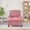 vidaXL Chaise Lounge com almofada Rosa 91 x 157 x 91 cm Veludo