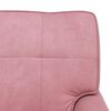 vidaXL Chaise Lounge com almofada Rosa 91 x 157 x 91 cm Veludo