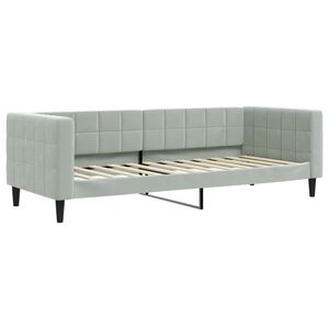 vidaXL Sof&aacute;-cama 80x200 cm veludo cinzento-claro