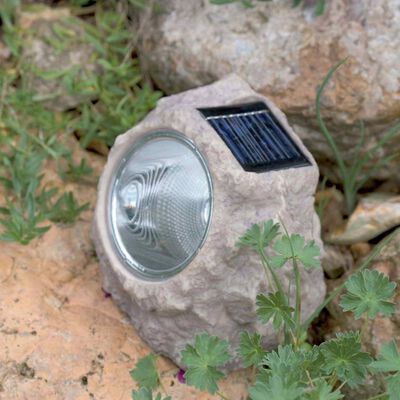 Luxform Iluminação pedra para jardim solar LED Andes 3 pcs