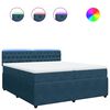 vidaXL Cama com molas/colch&atilde;o 200x200 cm veludo azul