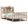 vidaXL Cama com estante sem colch&atilde;o 135x190 cm pinho maci&ccedil;o