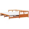vidaXL Sof&aacute;-cama com gavet&atilde;o e colch&otilde;es 90x190 cm pinho castanho-mel