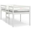 vidaXL Cama alta 75x190 cm madeira de pinho maci&ccedil;a branco