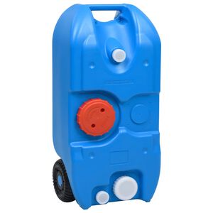 vidaXL Tanque de &aacute;gua com rodas para campismo 40 L azul
