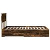 vidaXL Estrutura da Cama com cabeceira Carvalho Defumado 120 x 190 cm