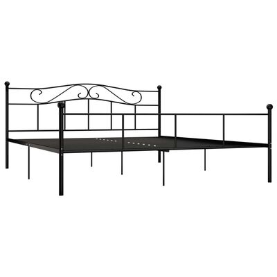 vidaXL Estrutura de cama em metal 180x200 cm preto