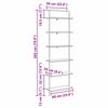 vidaXL Estante Carvalho Defumado 60 x 24 x 203 cm Madeira processada