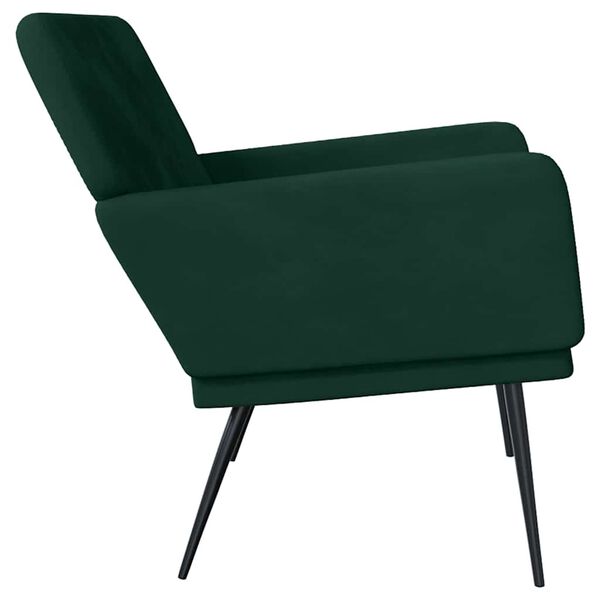 vidaXL Banco 108x79x79 cm veludo verde-escuro