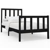 vidaXL Estrutura de cama 100x200 cm pinho maci&ccedil;o preto