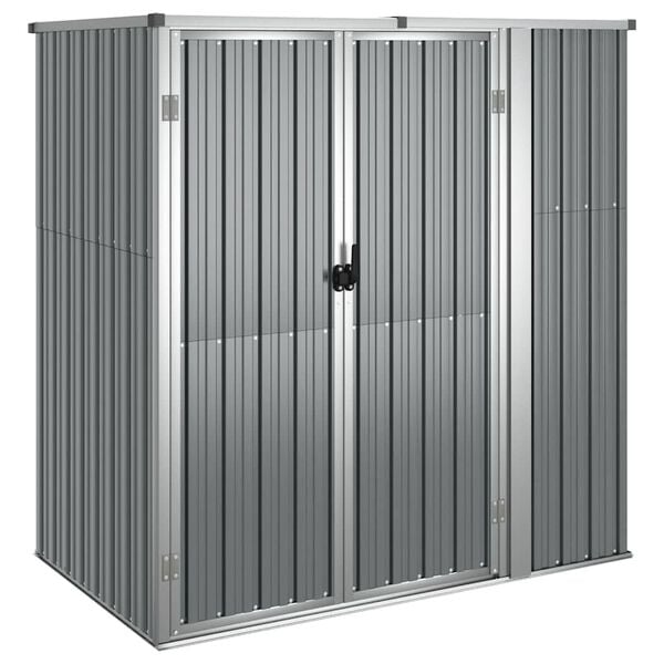 vidaXL Abrigo p/ ferramentas jardim 161x89x161cm aço galvanizado cinza