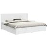 vidaXL Estrutura de Cama com Armazenamento e Cabeceira Branco