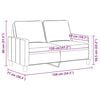 vidaXL Sof&aacute; de 2 lugares tecido 120 cm cinzento-acastanhado