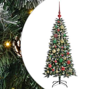 vidaXL &Aacute;rvore de Natal Artificial Verde 120 cm PVC, Pl&aacute;stico e A&ccedil;o