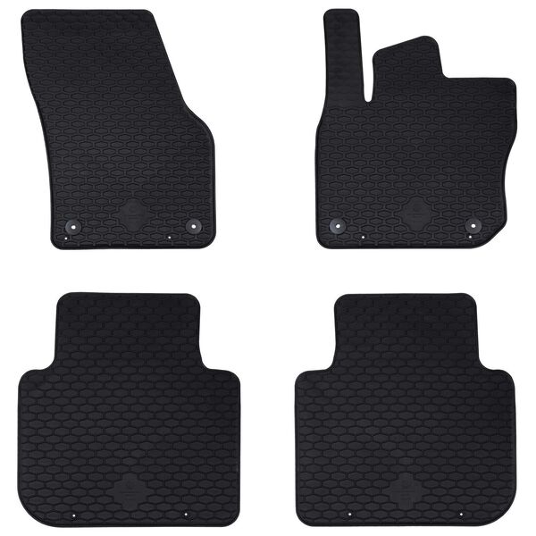 vidaXL Tapete de carro 4 pcs Preto &Scaron;koda KODIAQ TDI Borracha