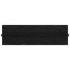 vidaXL Cabideiro de Parede Carvalho Preto 60 x 10,5 x 18 cm