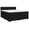 vidaXL Cama box spring com colch&atilde;o Preto 180 x 200 cm Tecido
