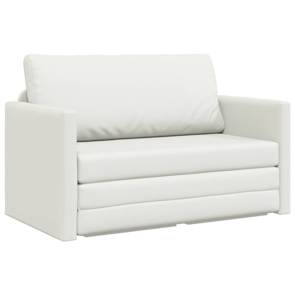 vidaXL Sof&aacute;-Cama 110cm Branco Couro Artificial