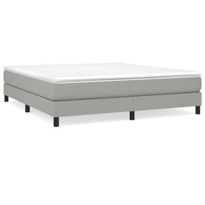 vidaXL Estrutura de cama com molas 180x200 cm tecido cinzento-claro