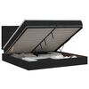 vidaXL Cama ottoman com colch&atilde;o Preto 200 x 200 cm Tecido