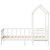 vidaXL Sofá-cama com telhado 90x200 cm madeira de pinho maciça branco
