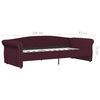 vidaXL Sof&aacute;-cama c/ colch&atilde;o e sa&iacute;da USB 90x200 cm tecido roxo