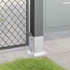 vidaXL Bases de poste quadradas 4 pcs prata 81x81 mm aço galvanizado