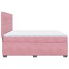 vidaXL Cama com molas/colch&atilde;o 200x200 cm veludo rosa