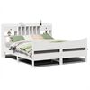 vidaXL Cama sem colchão 180x200 cm madeira de pinho maciça branco