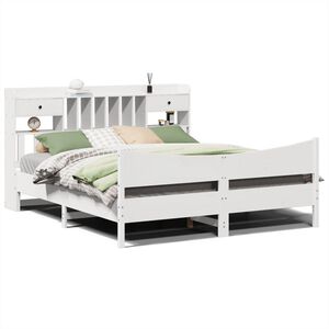 vidaXL Cama sem colch&atilde;o 180x200 cm madeira de pinho maci&ccedil;a branco