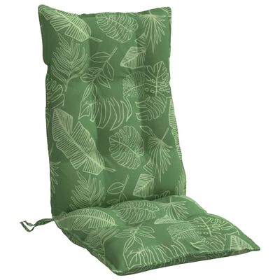 vidaXL Almofadões p/ cadeira encosto alto 2 pcs tecido oxford folhas